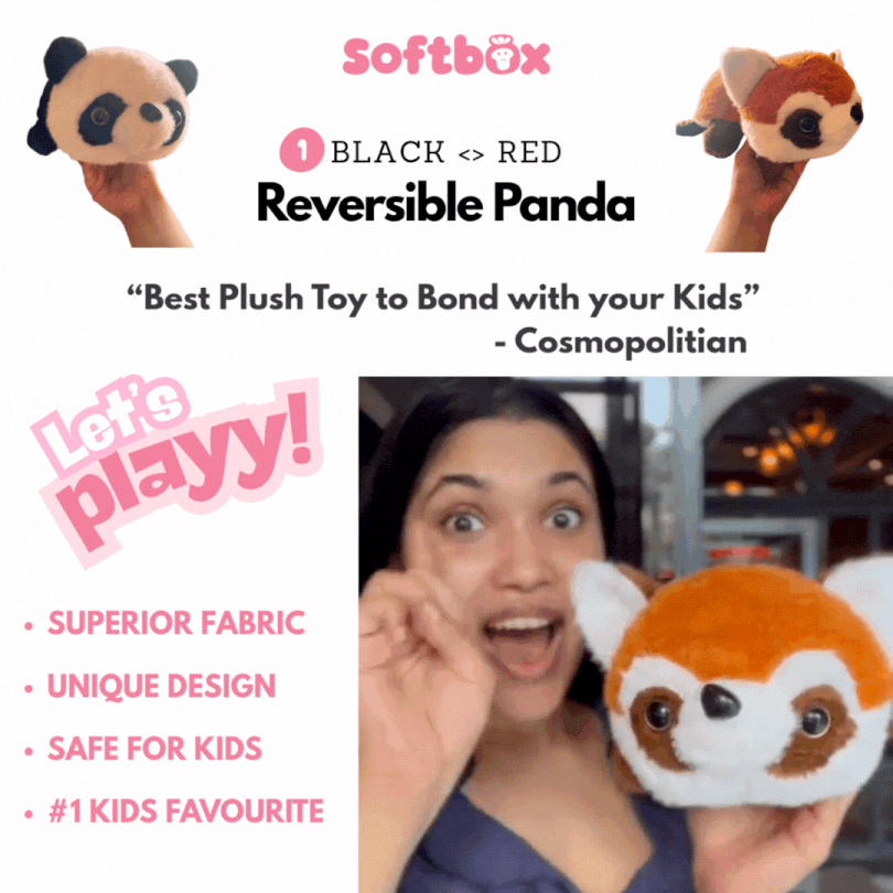 2-in-1 Reversible Plush Toys – Panda, Penguin & Dogs (All Variants)