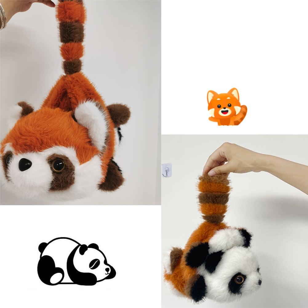 Flip and cuddle panda plush
