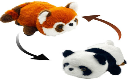 Flip and cuddle panda plush